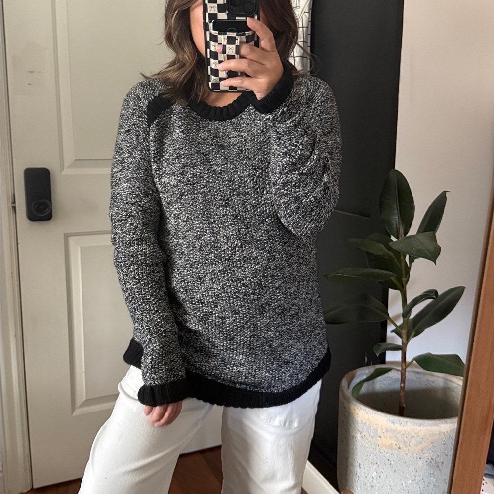 Lululemon Passage Wool Sweater. Size L Black Angel Wing - Picture 10 of 12